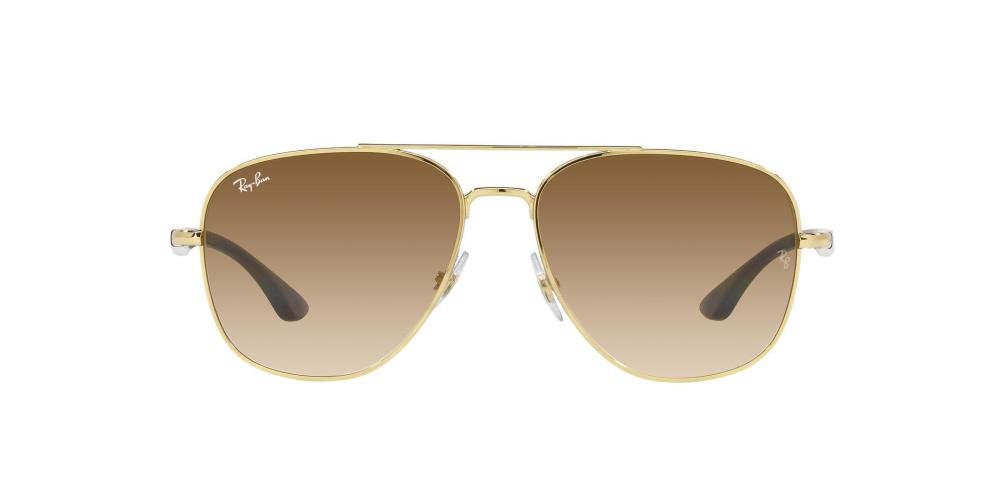 RAYBAN GENERAL 0RB3683 001/51 Solbrille Gull med Brun glass