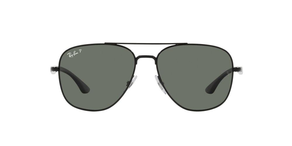 RAYBAN GENERAL 0RB3683 002/58 Solbrille Sort med Grønn glass