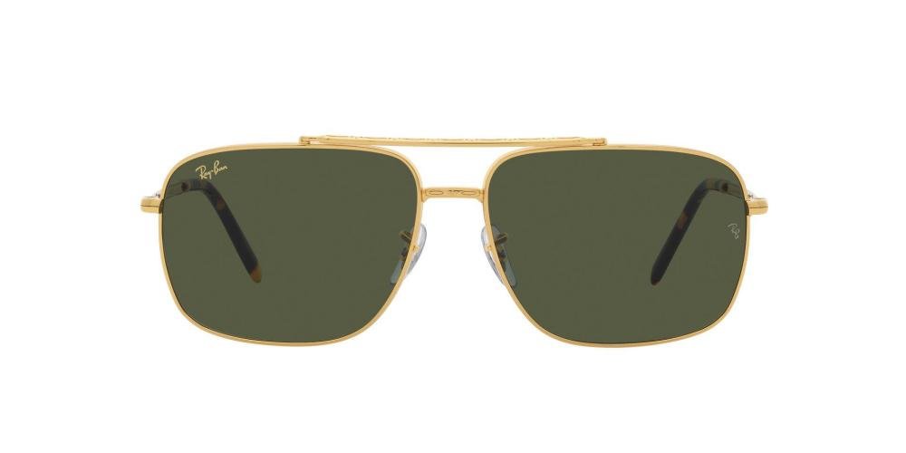 RAYBAN 0RB3796 919631 Solbrille Gull med Grønn glass