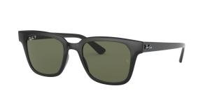 RAYBAN Unknown 0RB4323 601/9A Solbrille Sort med Grønn glass