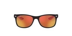 RAYBAN JUNIOR NEW WAYFARER 0RJ9052S 100S6Q Solbrille Sort med Speil glass