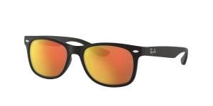 RAYBAN JUNIOR NEW WAYFARER 0RJ9052S 100S6Q Solbrille Sort med Speil glass