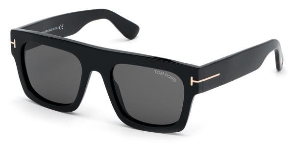 TOM FORD FT0711 01A Solbrille Sort med Grå / Sort glass