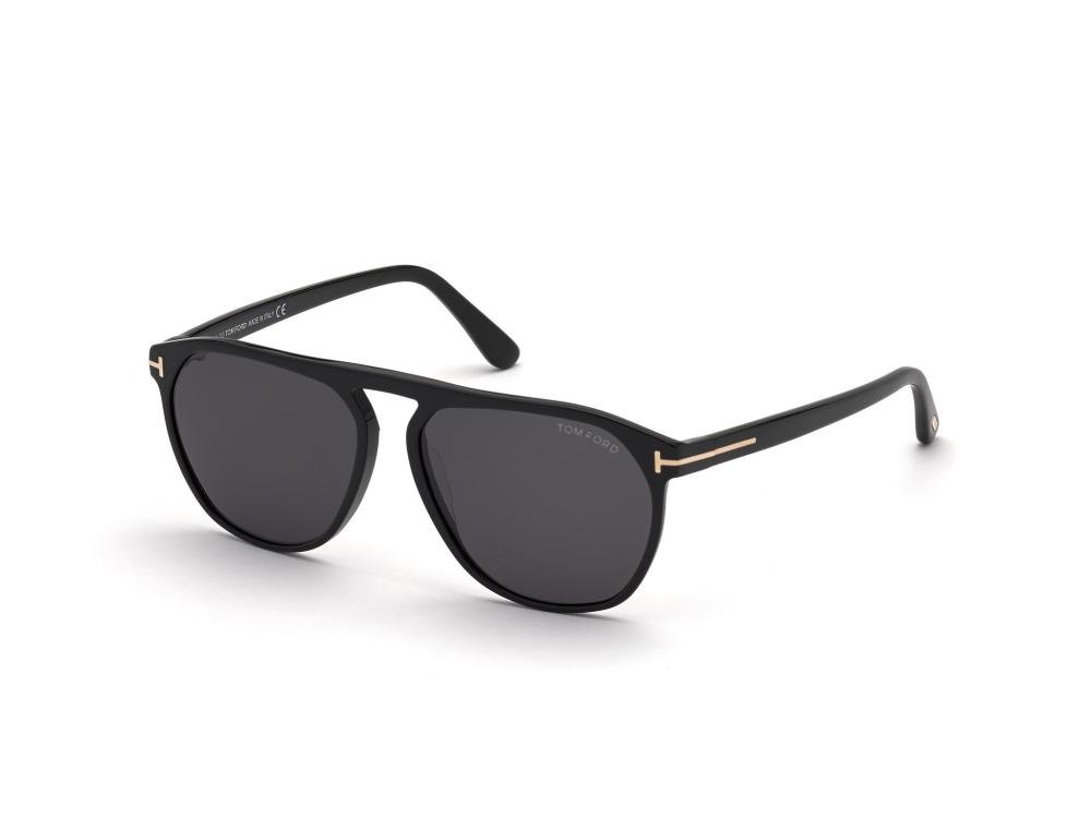 TOM FORD FT0835 01A Solbrille Sort med Grå / Sort glass