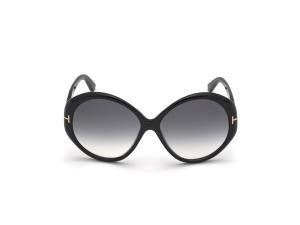 TOM FORD FT0848 01B Solbrille Sort med Grå / Sort glass