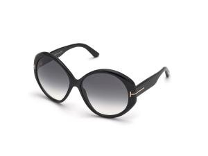 TOM FORD FT0848 01B Solbrille Sort med Grå / Sort glass