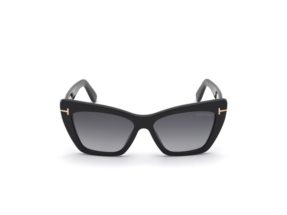 TOM FORD FT0871 01B Solbrille Sort med Grå / Sort glass